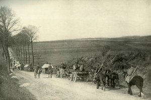 Op weg naar de loopgraven, 1919 door Unbekannt