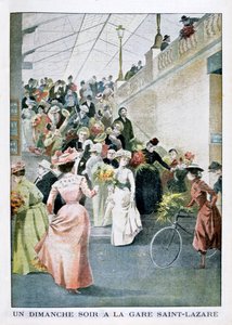 Een zondagavond op het Saint Lazare Station, 1901