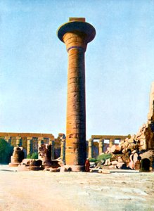 Een van de zuilen van koning Taharqa, Karnak, Egypte, 20e eeuw door Unbekannt