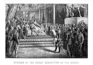 Opening van de Grote Tentoonstelling door koningin Victoria, Hyde Park, Londen door Unbekannt