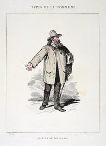Orateur de Boulevard, Parijse Commune, 1871 door Unbekannt