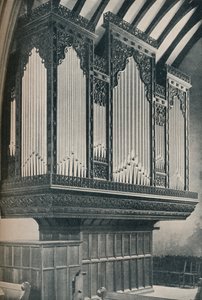 Orgel in Towyn Parish Church, ca. 1910