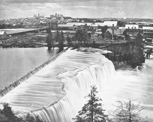 Ottawa, Canada, vanaf Rideau Falls