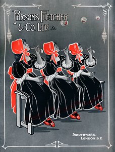 Onze Drie Kleine Meiden - Parsons, Fletcher & Co. Ltd advertentie, 1910