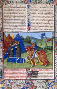 Pagina uit Le Livre de Lancelot du Lac Het Boek van Sir Lancelot van het Meer, 15e eeuw
