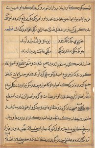 Pagina uit Tales of a Parrot Tuti-nama: tekstpagina, c. 1560 door Unbekannt