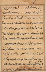 Pagina uit Verhalen van een Papegaai Tuti-nama: tekstpagina, ca. 1560 door Unbekannt