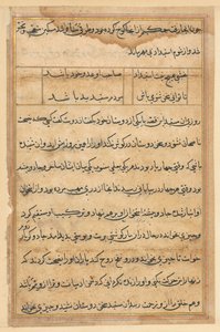 Pagina uit Verhalen van een Papegaai Tuti-nama: tekstpagina, ca. 1560 door Unbekannt