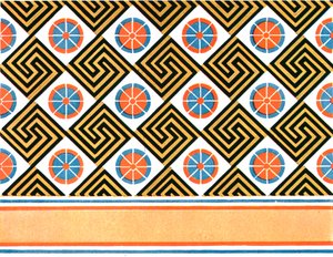 Geschilderd plafond in het Graf van Enene in Thebe, Egypte, 1928 door Unbekannt