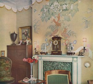 Geschilderde schoorsteenmantel, 1933 door Unbekannt