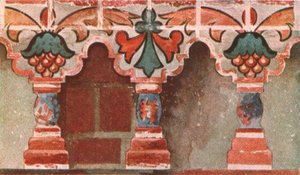 Geschilderde galerij in de kerk van Johannes de Doper in Toltshkovo in Jaroslaw, Rusland door Unbekannt