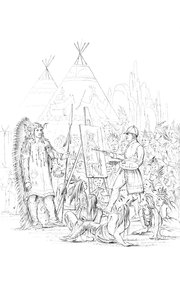 Een portret schilderen van een Native American, 1841 door Unbekannt