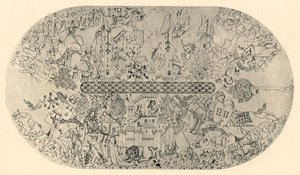 Schildering op het plafond van de zaal van justitie, nr. 3, 1907