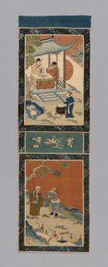 Paneel voor een scherm, China, Qing-dynastie 1644-1911, 1875-1900