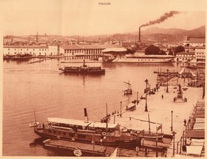 Panorama van de kades in Toulon door Unbekannt