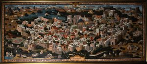 Panoramisch uitzicht op Palestina met de stad Jeruzalem