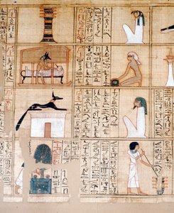 Papyrus, balseming, Anubis, Oud-Egyptisch door Unbekannt