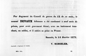 Par Jugement du Conseil, van Franse politieke posters van de Parijse Commune, januari 1871 door Unbekannt