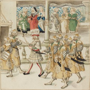Paraderende ridders in oosterse kostuums, ca. 1515