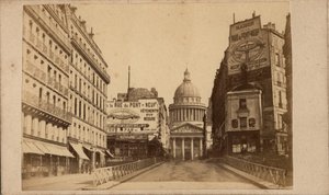 Parijse Commune (1871): uitzicht op het Pantheon en de rue Soufflot