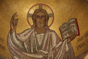 Pantocrator Christus (en gloire) in de Saint-Pierre-de-Montrouge kerk, Parijs, Frankrijk door Unbekannt