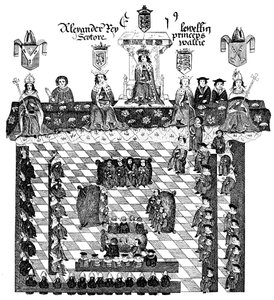Parlement van Edward I, 13e eeuw, ca. 1905 door Unbekannt