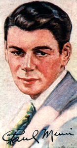 Paul Muni, 1895-1967, Academy Award winnende veelzijdige acteur, 20e eeuw door Unbekannt