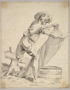 Boer met Visnet