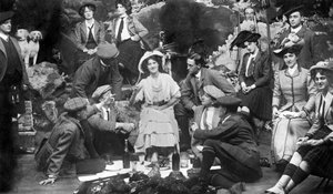 Uitvoering van The Gay Gordons, ca. 1907