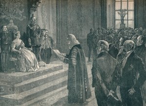 Het aanbieden van het patriottische adres aan de Koningin aan de vooravond van de Krimoorlog
