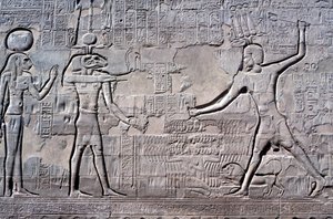 Farao die zijn vijanden slaat, Tempel van Khnum, Ptolemeïsche en Romeinse Periodes door Unbekannt
