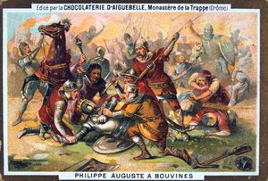 Philipe Auguste bij de Slag bij Bouvines, 1214, 19e eeuw door Unbekannt