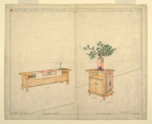 Pianobank en Taboret, Henry J. Allen Residence, Wichita, KA, 1917
