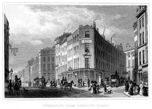 Piccadilly, vanaf Coventry Street, Westminster, Londen, 19e eeuw door Unbekannt