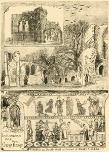 Pittoreske Stukken van Easby Abbey, 1898 door Unbekannt