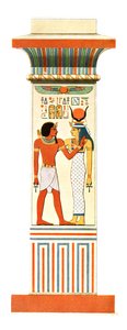 Pilaster uit de Amun-Re Tempel van Amenophis III in Karnak, Egypte, 1928