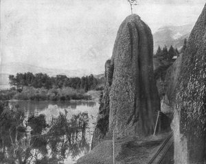 Zuilen van Hercules, Columbia River, VS, ca. 1900