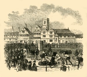 Plaats van executie in Old Smithfield, c1872 door Unbekannt