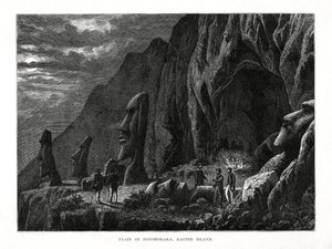 Vlakte van Ronororaka, Paaseiland, 1877 door Unbekannt