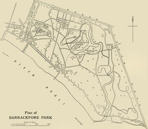Plan van Barrackpore Park, 1925 door Unbekannt