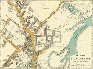 Plattegrond van Eton College door Unbekannt