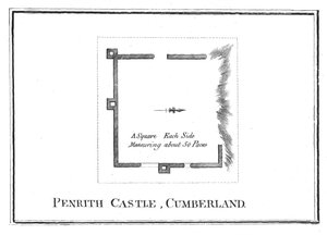 Plan van Penrith Castle, Cumberland, laat 18e eeuw door Unbekannt