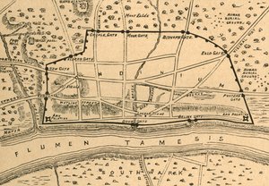 Plan van Romeins Londen, 1897 door Unbekannt