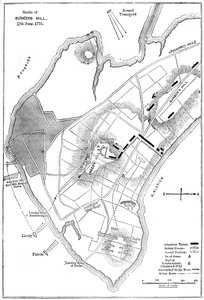 Plan van de Slag bij Bunker Hill, Boston, Massachusetts