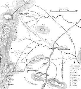 Plan van de Slag bij Isandhlwana, 22 jan. 1879, c1880 door Unbekannt