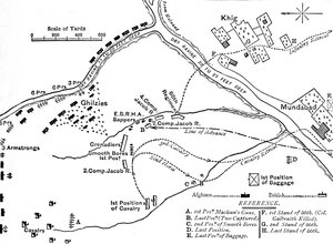 Plan van de Slag bij Maiwand, 27 juli 1880