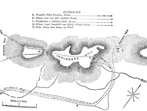 Plan van de strijd op de Inhlobane-berg, 28 maart 1979, ca. 1880