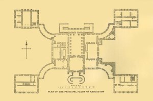 Plattegrond van de hoofdverdieping van Kedleston, 1925 door Unbekannt