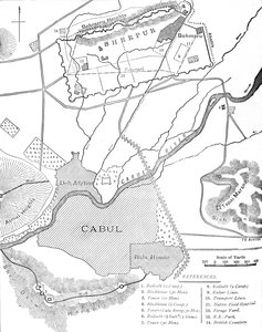 Plan van de Sherpur-kantonnementen, c1880