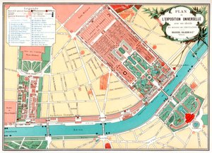 Plan van de Universele Tentoonstelling, Parijs, 1889